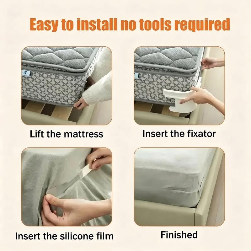 4 Pack Anti Slip Bed Sheet Holder Clips for Mattress Corners