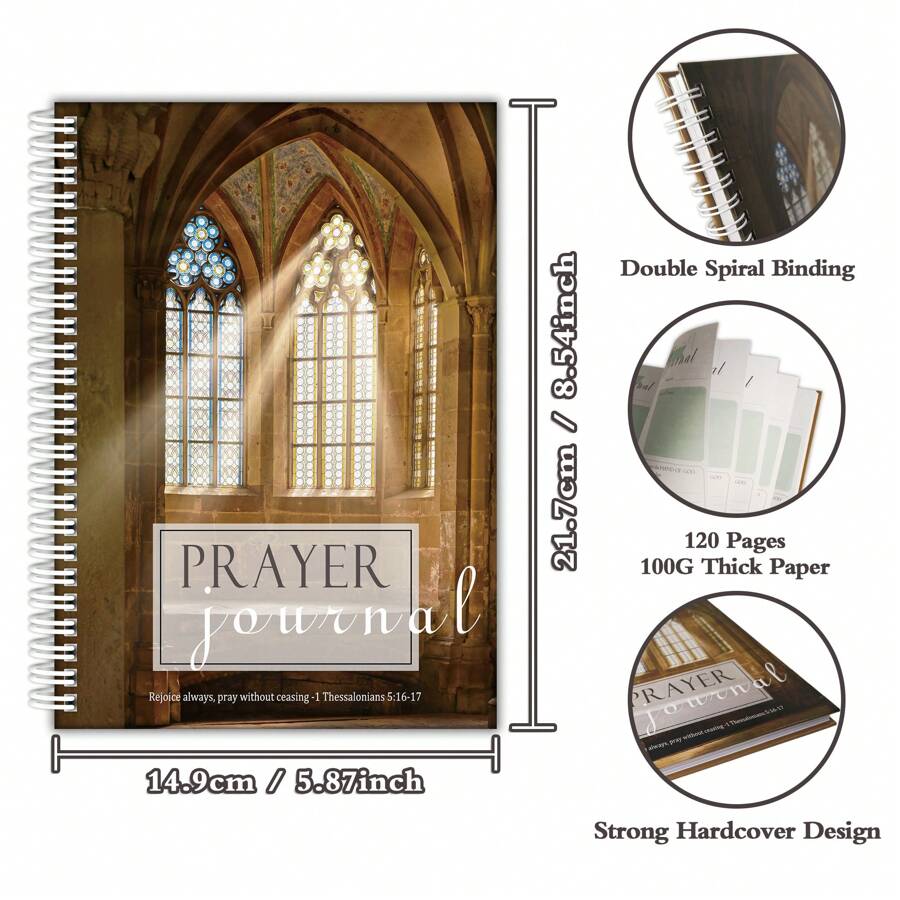 Prayer Journal For Men And Women: An Inspirational Christian Bible Journal, Prayer Notebook & Devotional (Spiral-Bound Hardcover)