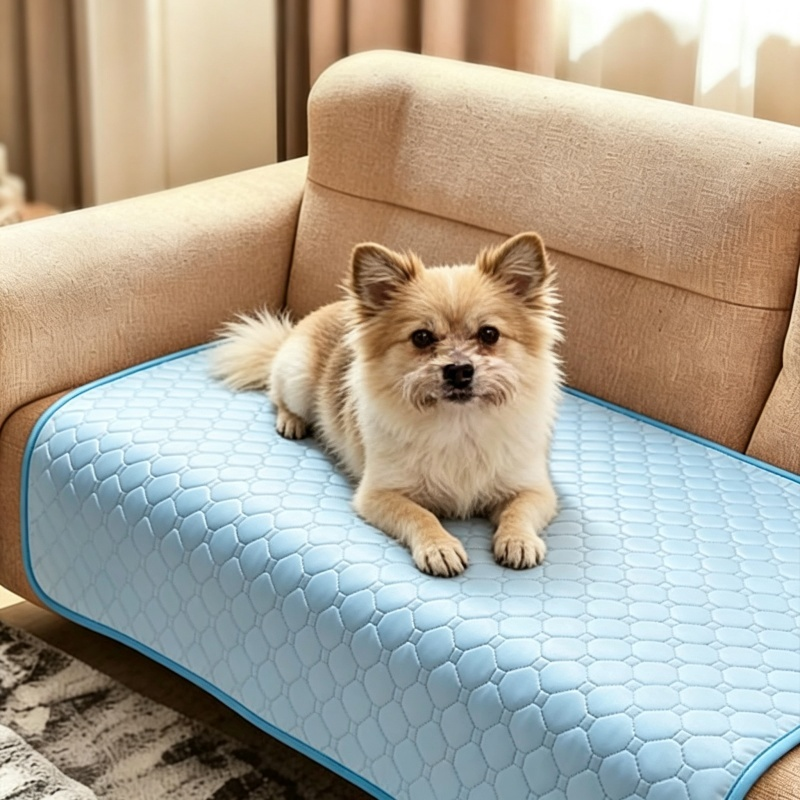 Summer Cooling Ice Silk Pet Mat Washable Anti-slip Sleeping Pad for Dogs & Cats