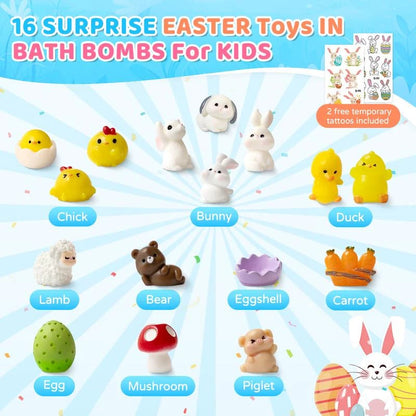 🐣🎁16 Pack Easter Bath Bomb Gift Set