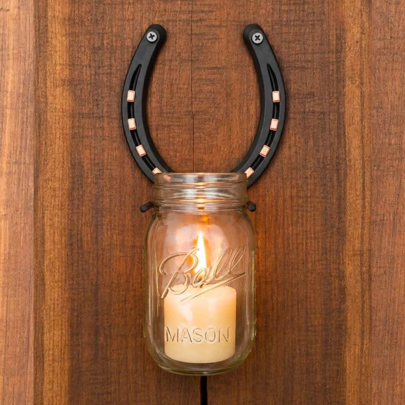 🔥Last Day 49% OFF - 🐴Handmade Horseshoe Mason Jar Holder Collection