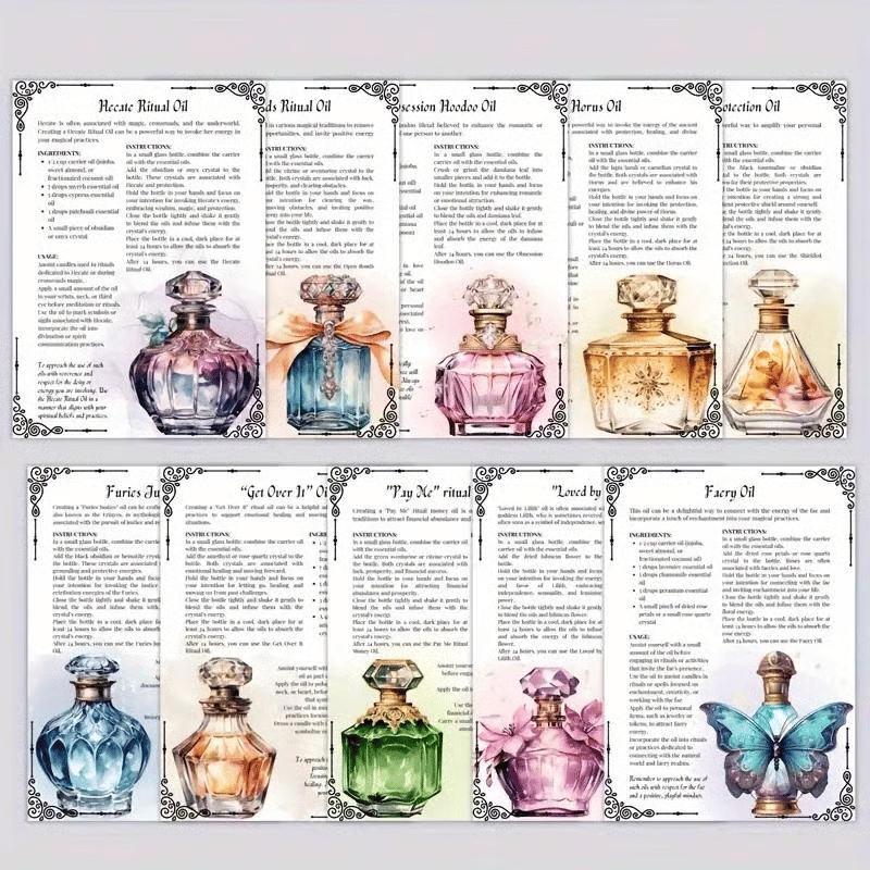 🔥LAST DAY 50% OFF🔮50-Page Magic Oil Recipes Book – Witchcraft Guide & Ritual Book