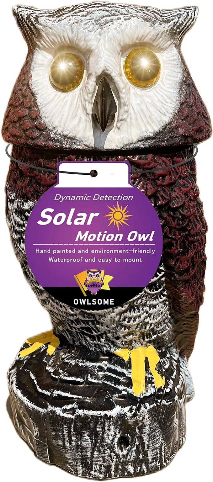 🔥Last 4 hours Sale: Save $30 -🦉Red Solar Owl with Flashing Eyes