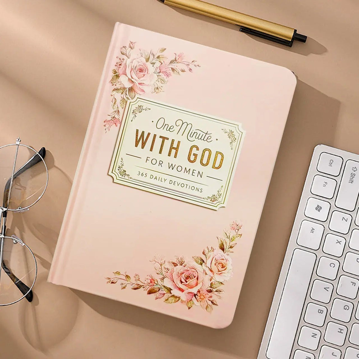 🙏🏼One Minute With God For Women – 365 Devotions (✨Premium Hardcover Book with Gold Foil)