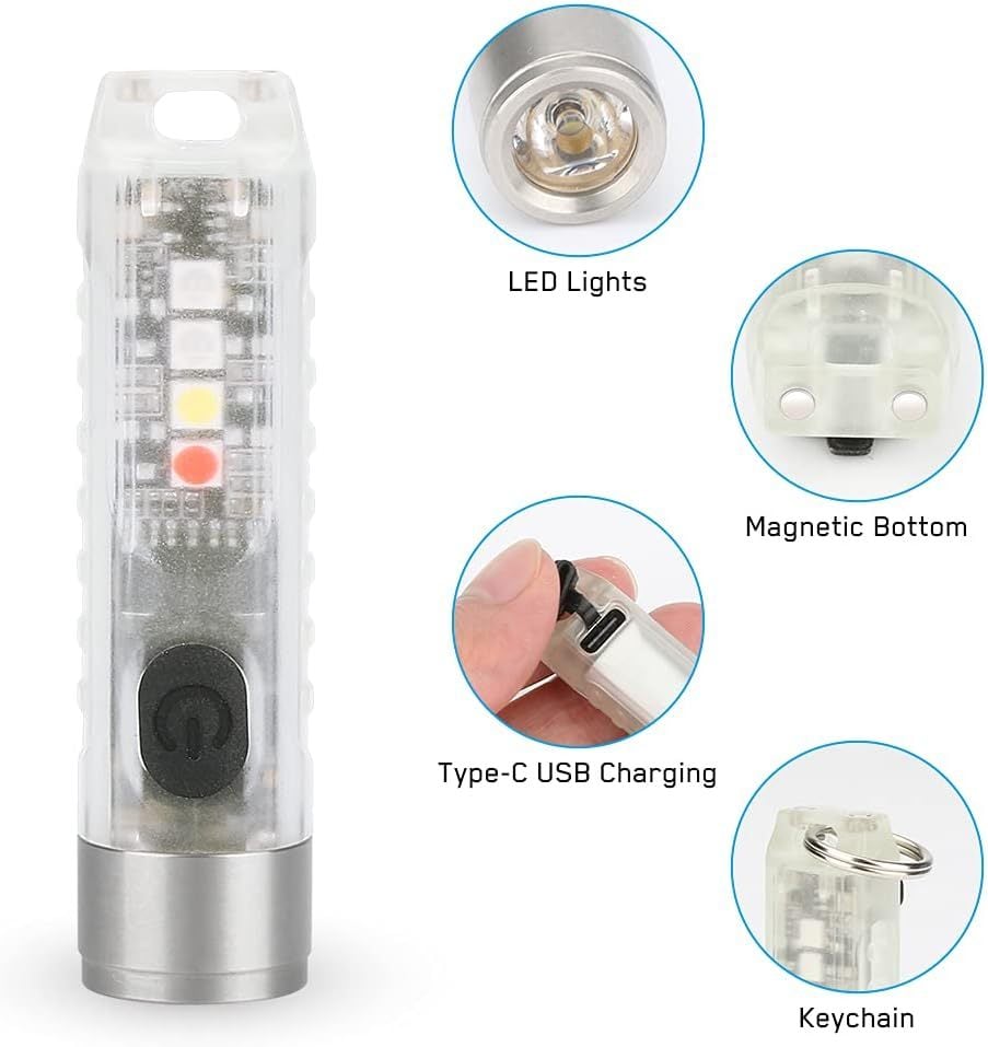 ✨ Rechargeable Mini Tactical Keychain Flashlight🔥