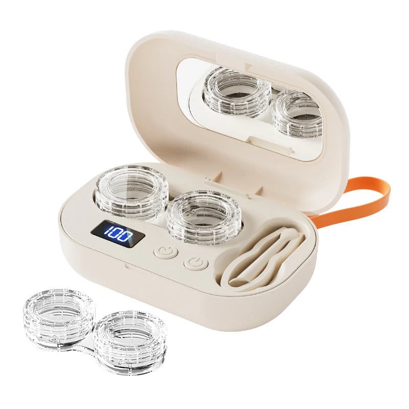 🔥Last Day 50% OFF - Ultrasonic Contact Lens Cleaner - Portable Machine with USB Charger