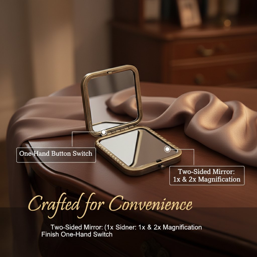 🔥Last Day 49% OFF - ✨Vintage Charm Compact Mirror