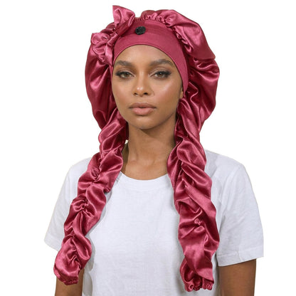 🔥 Silk Bonnet for Long Curly Hair
