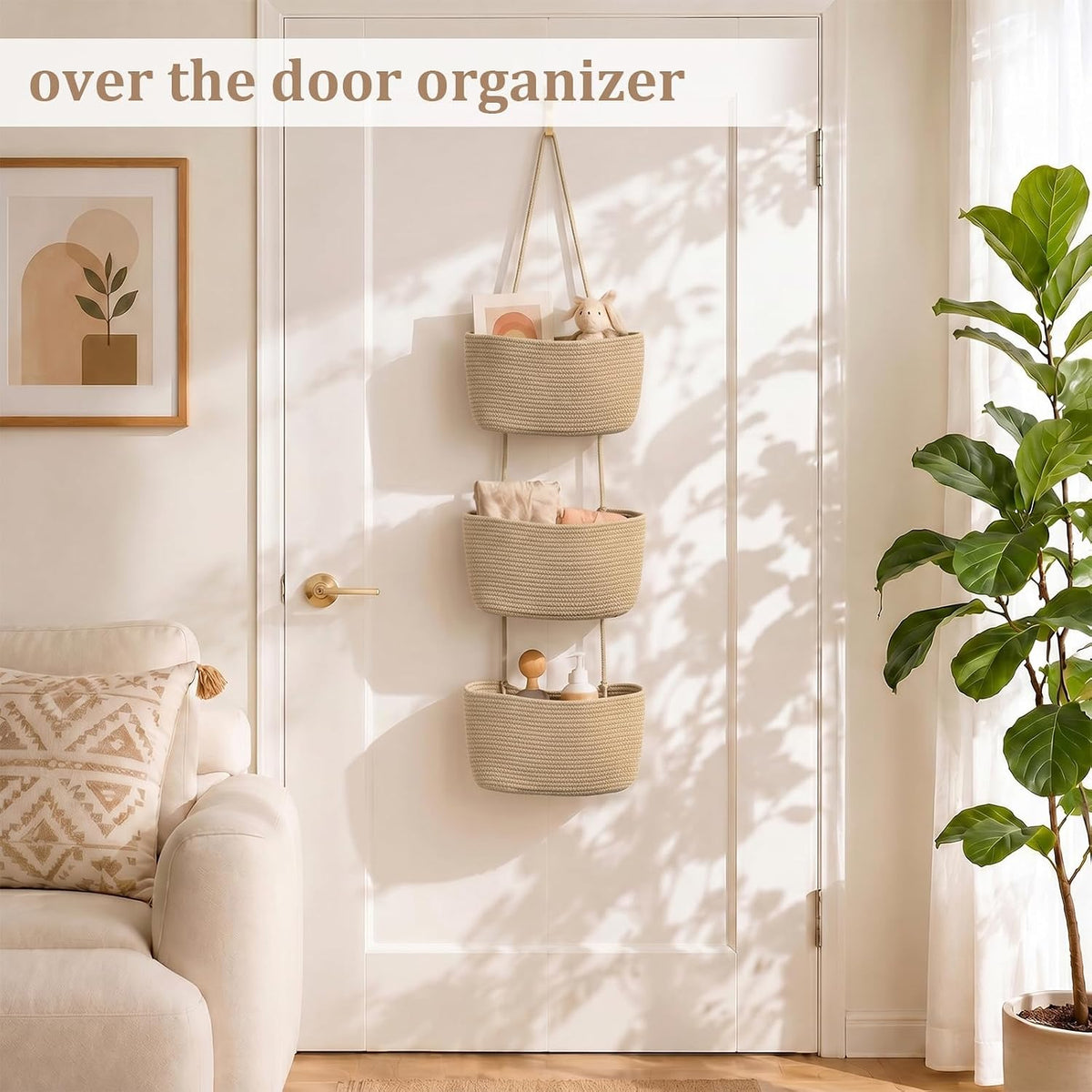 Decorative 3 or 4-Tier Hanging Organizer Bag