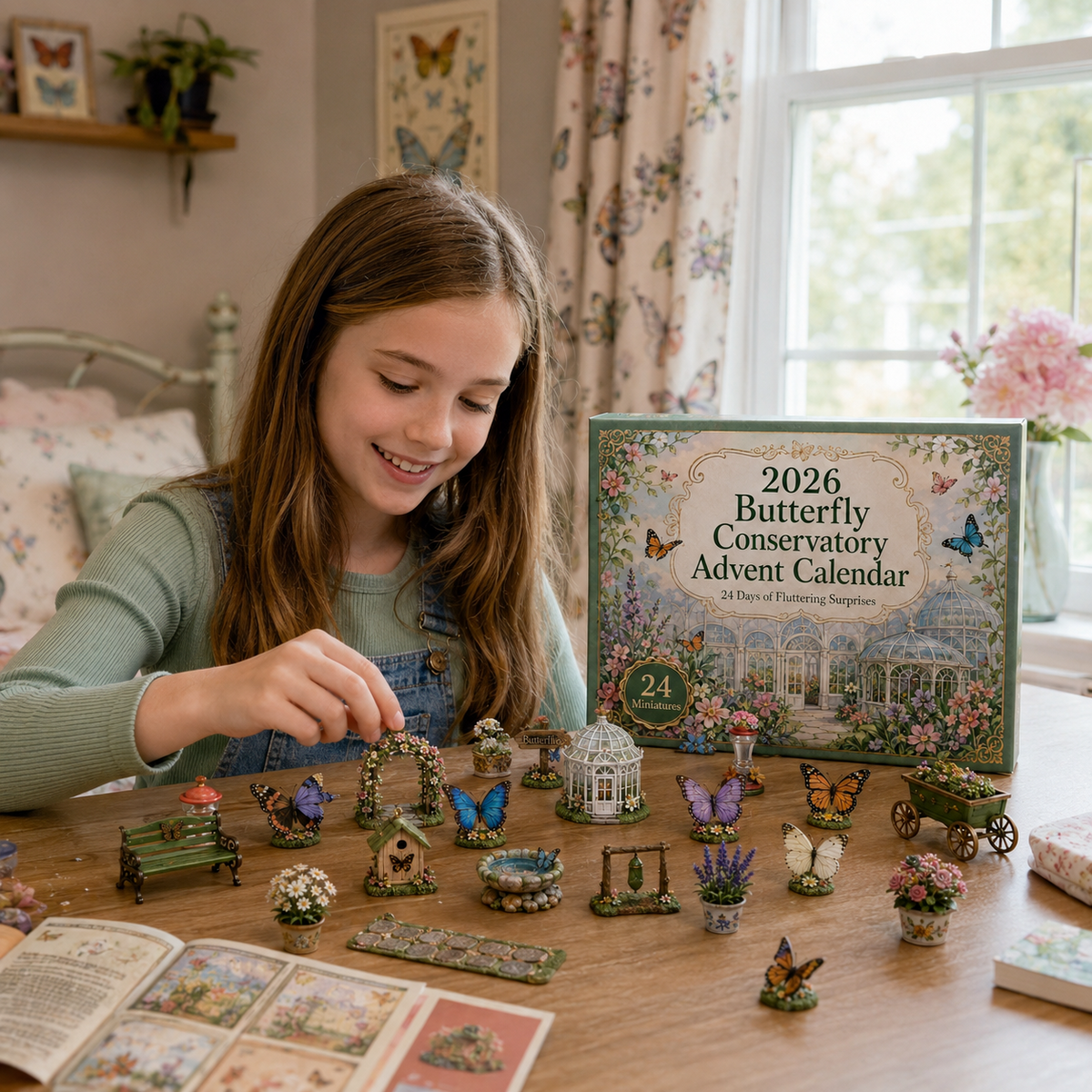 2026 Butterfly Conservatory Advent Calendar 🦋🌿 – 24 Days of Miniature Garden Surprises