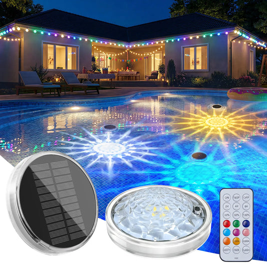 ☀️ Solar Floating Pool Lights | Remote Control 12+ Light Effects