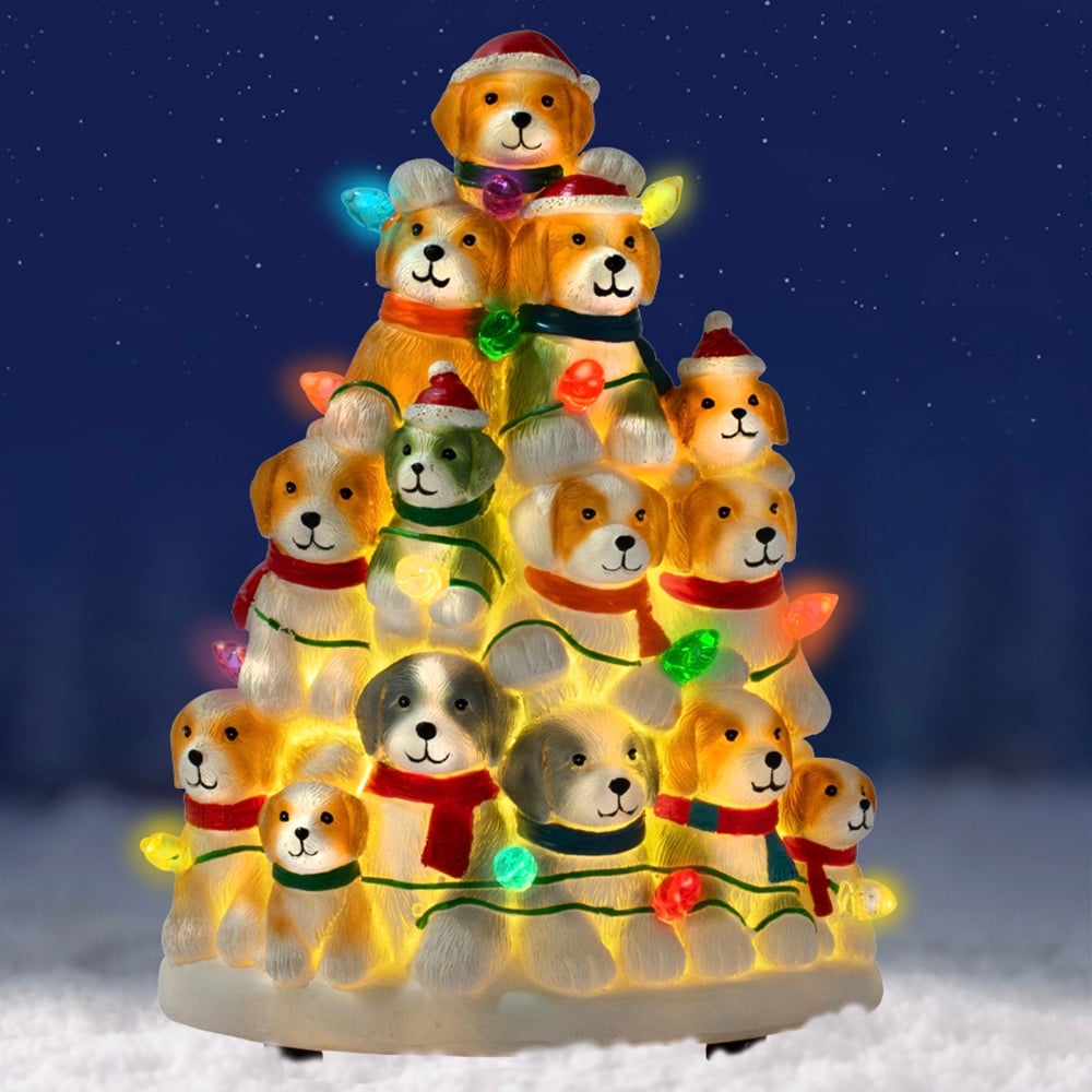 🔥LAST DAY SALE 49% OFF🎄Holiday Puppies Hand Crafted Light