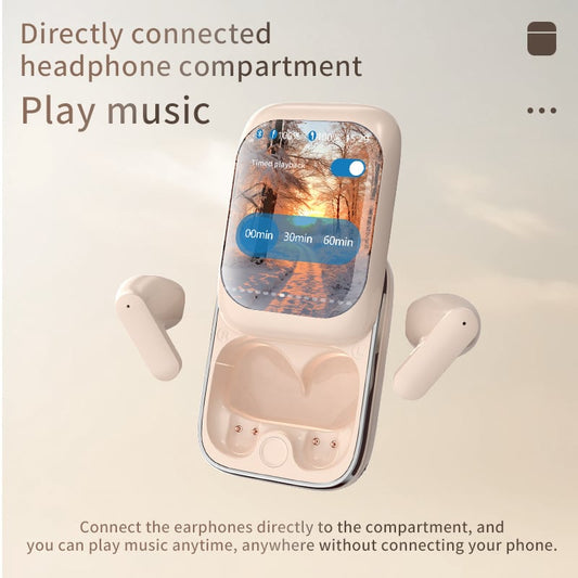 🔥LAST DAY SALE 49% OFF🎁2024 NEW Intelligent Full-color Touch Screen Slider Earphones
