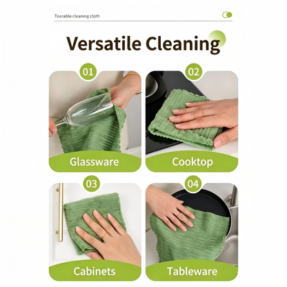 Tearable Plush Cleaning Cloths, 20 Sheets Per Roll, High Absorbency Multi-purpose Kitchen Towels