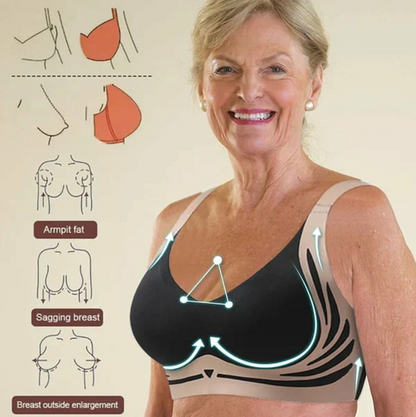 Super gather bra | Wireless Push-up Bra--No more sagging breasts