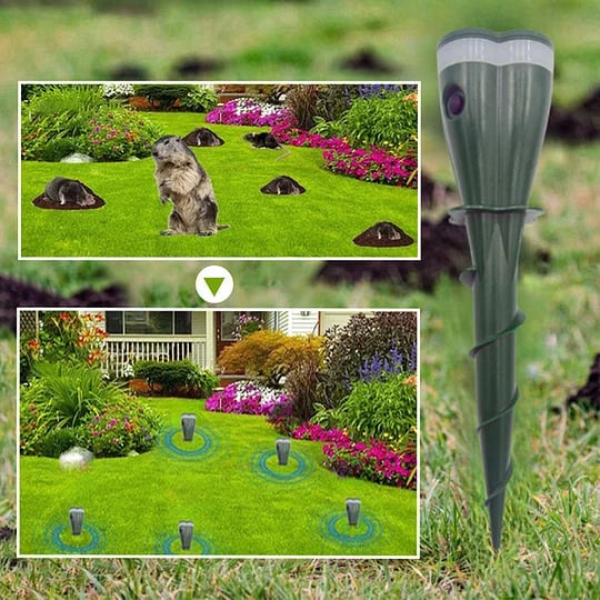 🔥Last 4 hours Sale: Save 49%- Solar Powered Waterproof Screw Mole Repellent