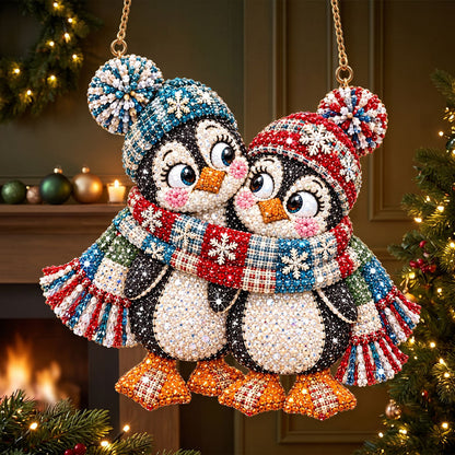 🔥 Limited Time 70% OFF - 🐧❄️ Penguin Diamond Art Ornament Kit – Sparkling DIY Holiday Hanging Decor