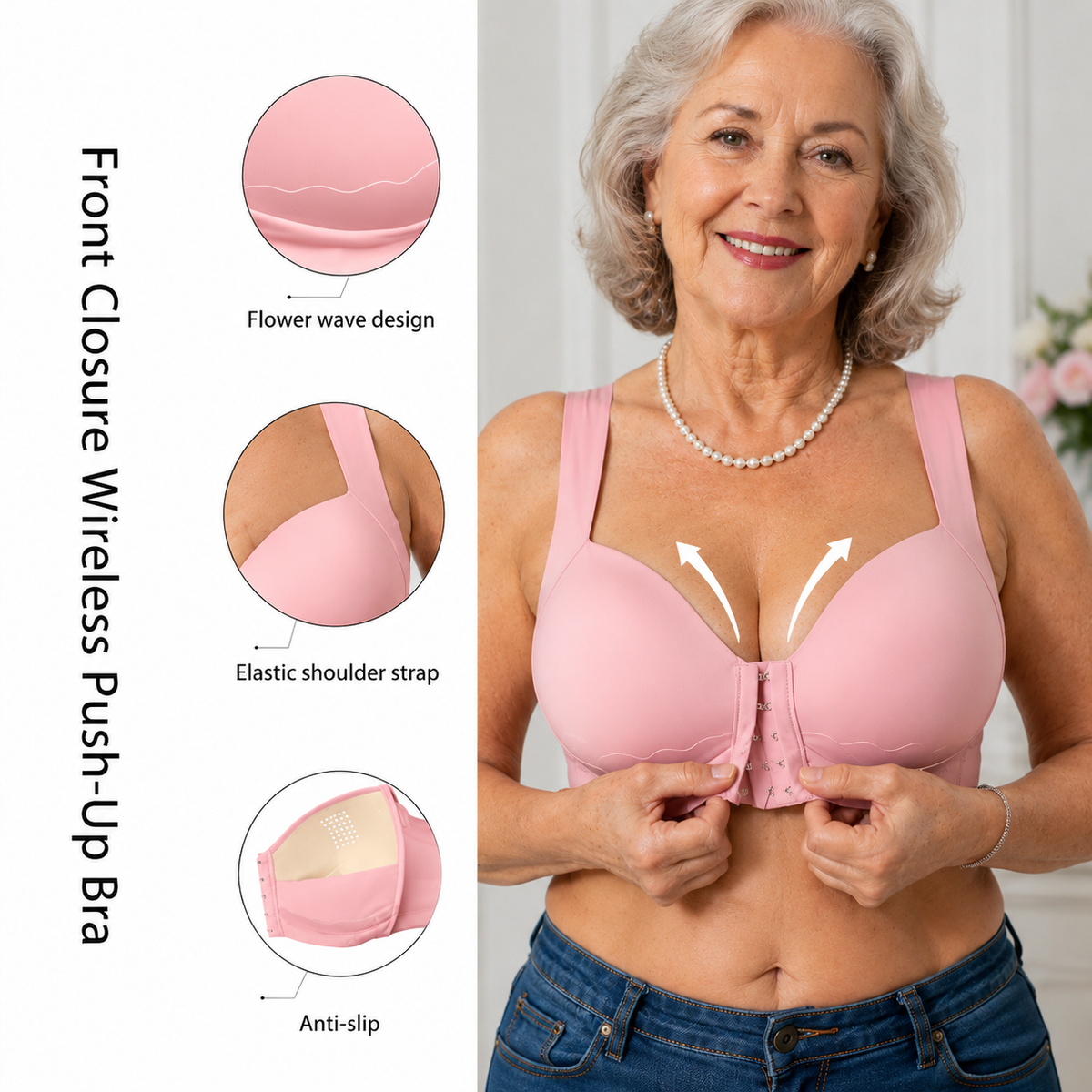 Liber bra-Comfort Sculpt Seamless (Front-Closure, Wireless)Designed for middle-aged and elderly people