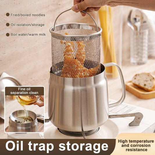 🔥Thanksgiving Sales 49% OFF🔥2-in-1 304 Stainless Steel Multifunctional Oil Strainer Pot