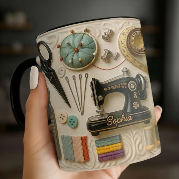 Sewing Theme Mug - Perfect Gift For Creative Souls With Sewing