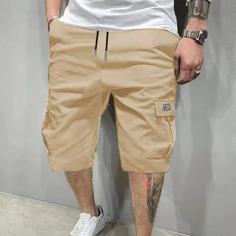 💖🩳 Men's Casual Cargo Shorts with Drawstring Waist – Multi-Pocket, Lightweight & Breathable 👖✨