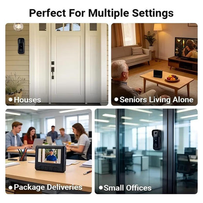 Wireless Video Doorbell With Screen