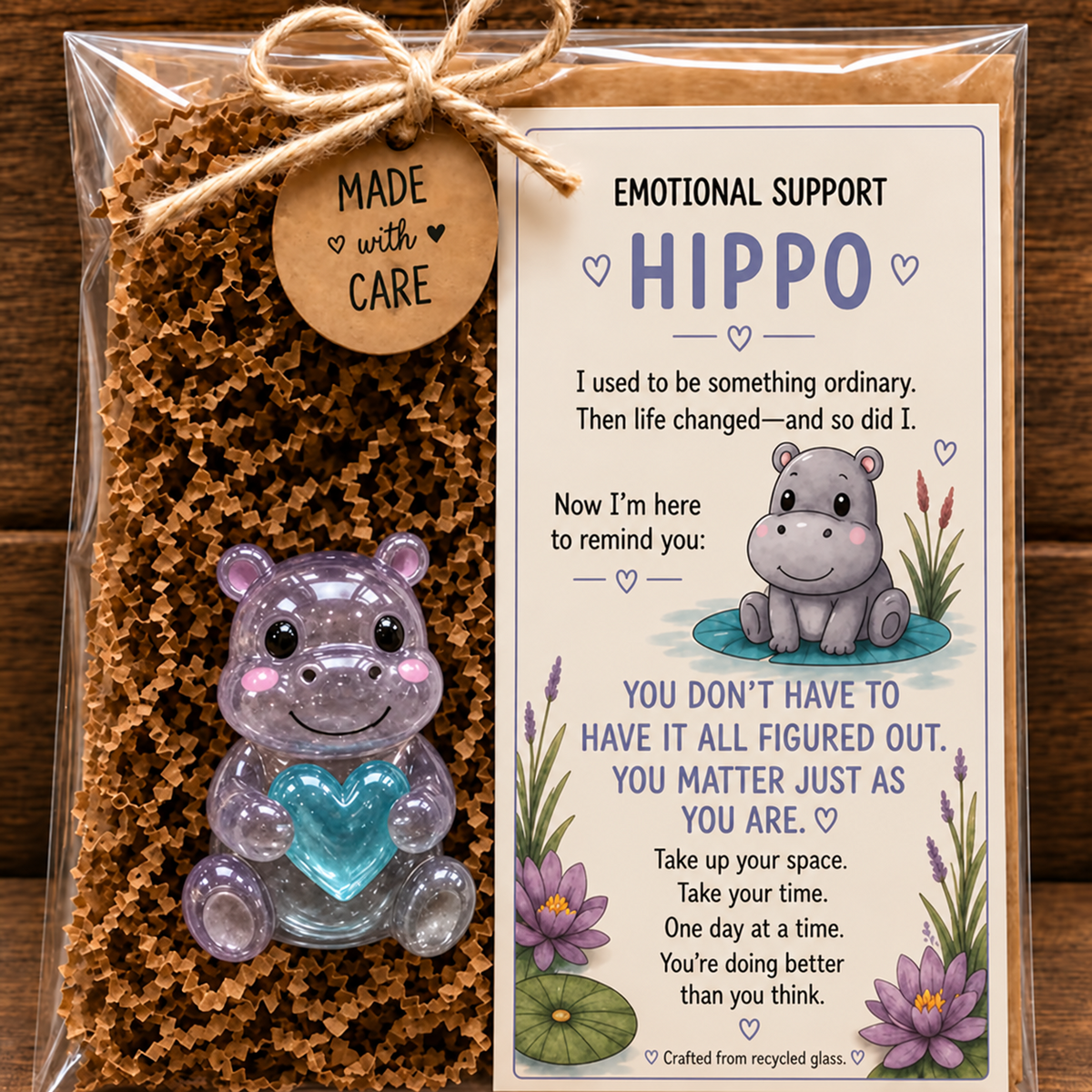Emotional Support Glass Animal Gift 🐾💕 – A Little Reminder That You Matter