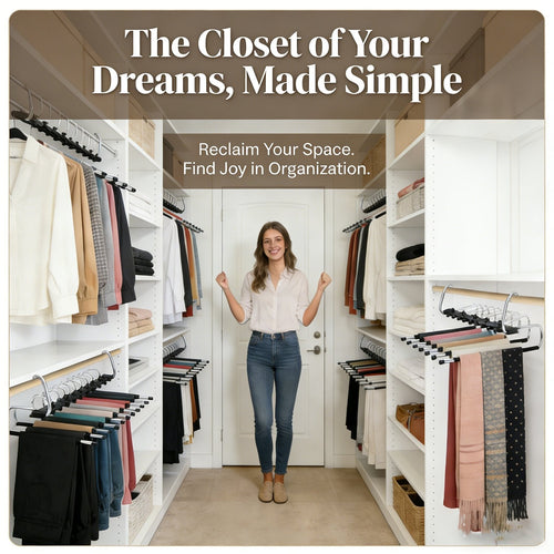 👖 9-Tier Space-Saving Pants Hangers – 2 Pack