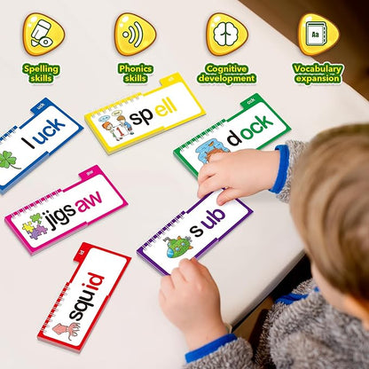 🔥Last Day 50% OFF - 🔤30 Read and Rhyme Flip Books📚(Fun Phonics Learning Set for Kids)