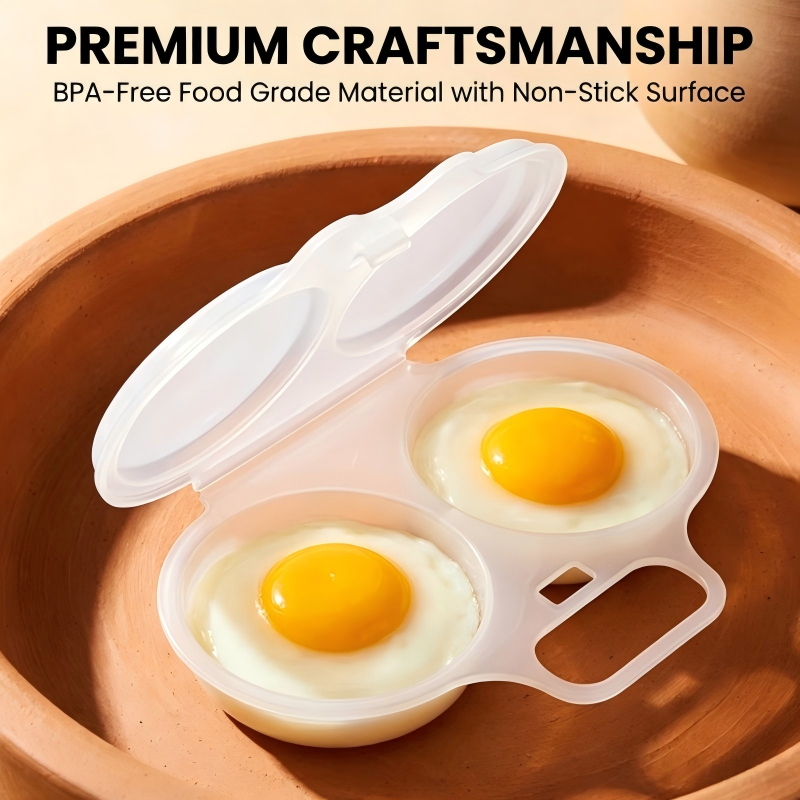 2-Egg Microwave Egg Poacher with Lid
