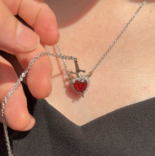 🔥LAST DAY 50% OFF - 💕GM Heart & Sword Promise Necklace His / Hers Set