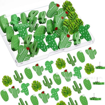 Memo Mountain 3 Cork Board Strips - Corkboard Pin Boards with Mountain Scene Pushpins, Office Accessories, Cute Cork Boards for Walls
