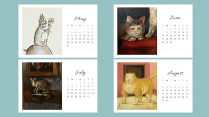 🔥Last Day 50% OFF - Ugly Cats In Renaissance Paintings 2026 Calendar