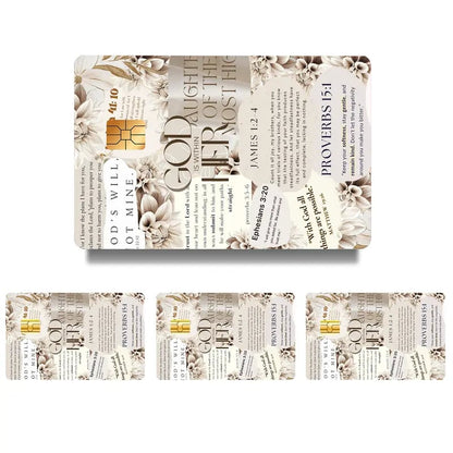 🔥Hot Sale 49% OFF - 💳✝️ Faith & Patriot Card Sticker Set – Inspirational Credit Card Stickers with Cross & Scripture Designs