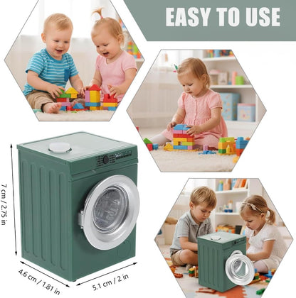 🌀Mini Washing Machine Model - Real Rotating Drum Design, 1:12 Dollhouse Miniature Washing Machine