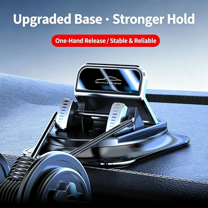 360° Rotatable Car Dashboard Phone Mount, One Hand Operation Auto Cell Phone Holder for 4-7 Inch Smartphones