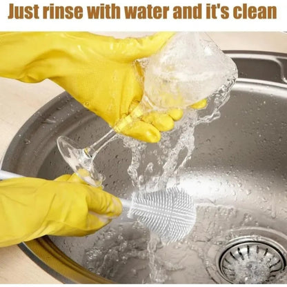 🌟! 🌟360° Silicone Bottle Cleaning Brush with Long Handle