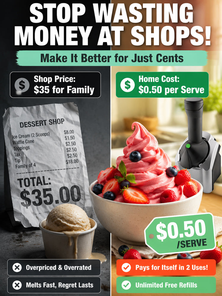 🔥 SAVE 60% + 🍦 Family Fruit Ice Cream Maker – 100% Natural, No Added Sugar & BPA-Free