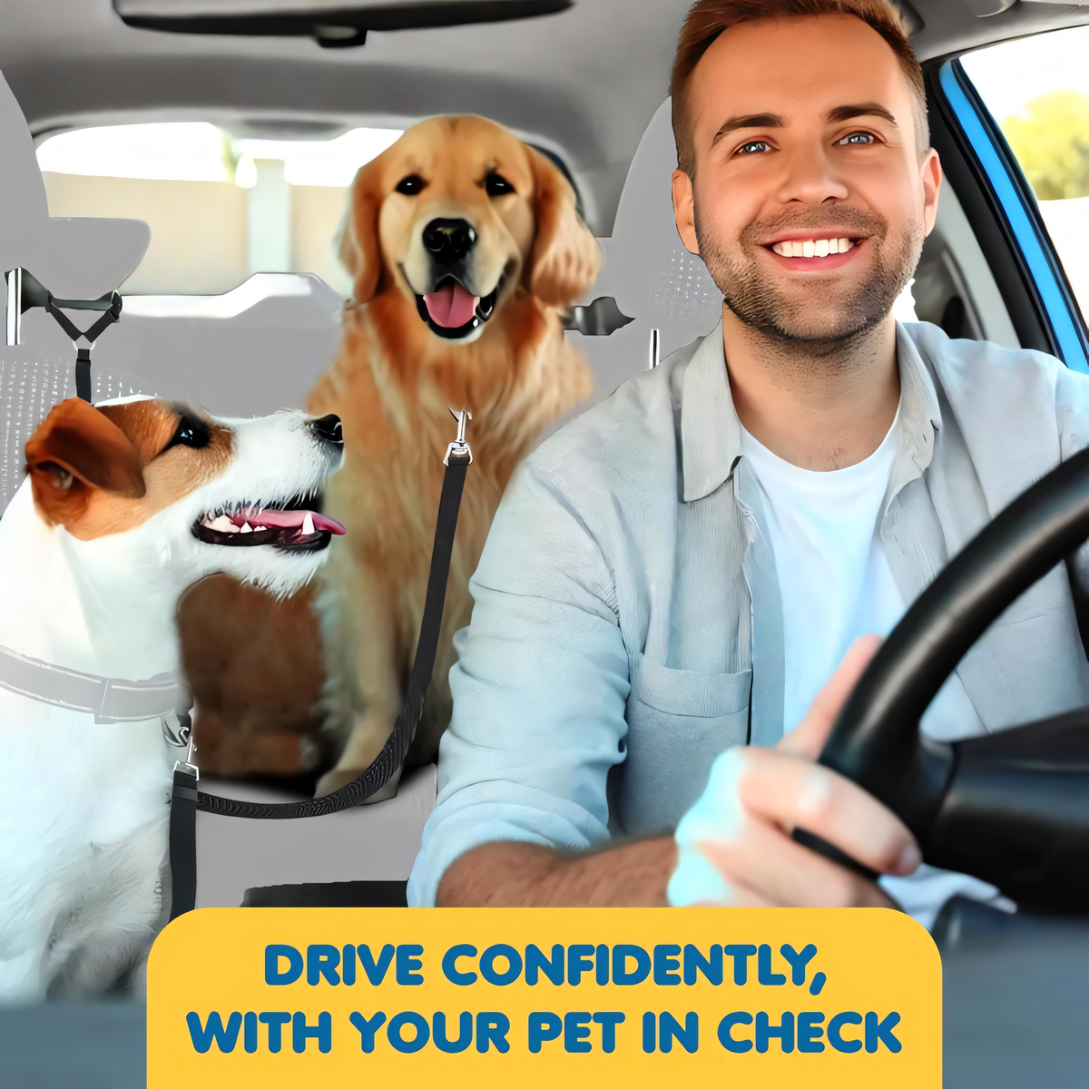 🔥 🔥2-Pack Dog Travel Safety Belts