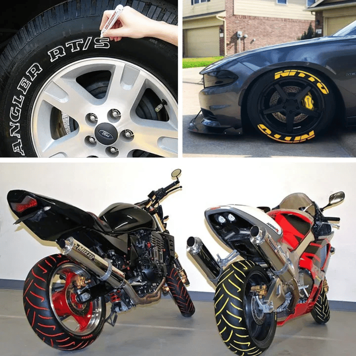 🔥Last 4 hours Sale: Save 49-💖Waterproof Tire Paint Pen