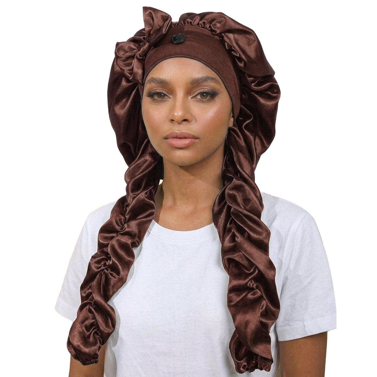 🔥 Silk Bonnet for Long Curly Hair