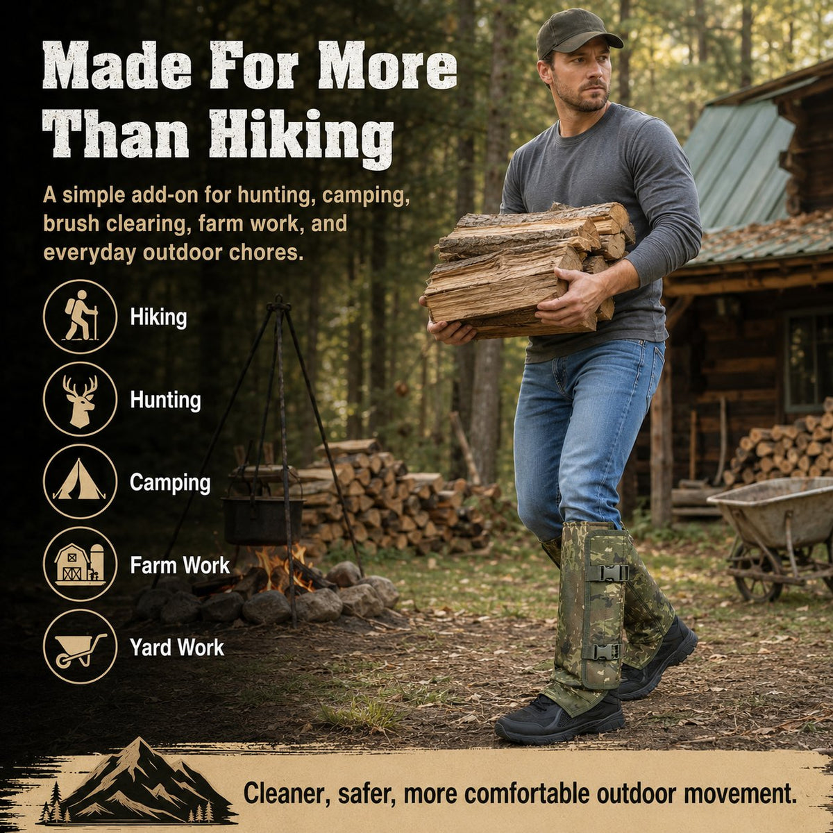 🔥Snake-Resistant Outdoor Leg Gaiters🐍