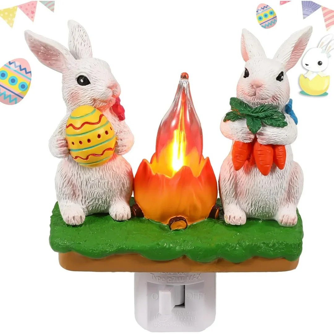 🔥Last Day 50% OFF - 🐰✨2026 Easter Bunny Bonfire Flashing Night Light