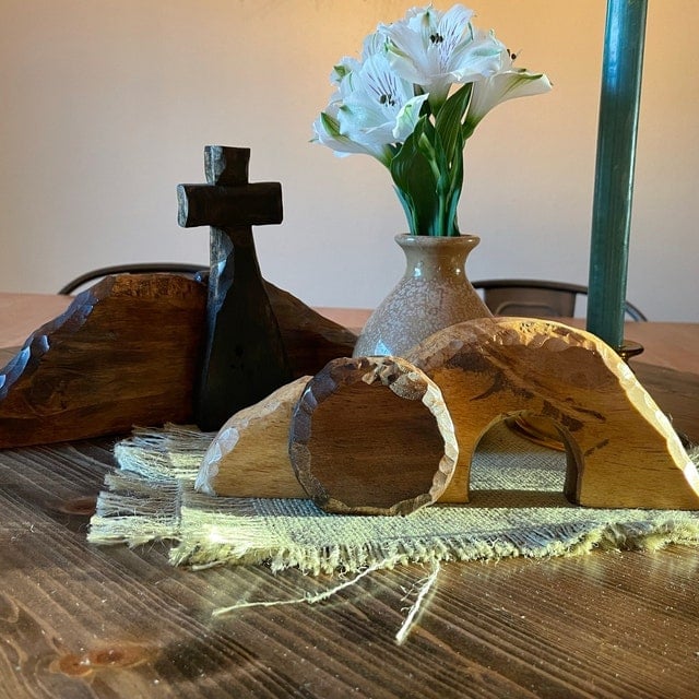 ✝️Handcrafted Wooden Cross & Empty Tomb Decoration ✨Daily Reminder of Resurrection Hope