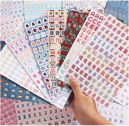 🔥Last Day 49% OFF - ✨🎨2000+ Pcs Alphabet Sticker for Journaling,Fun & Colorful Craft Letter Stickers for Junk Journal, Scrapbooking Supplies