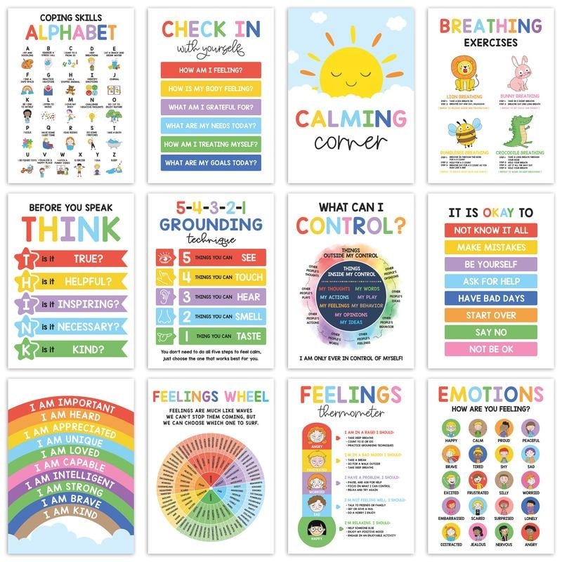 🔥Last Day 49% OFF❤️12 Pcs Calming Corner Posters