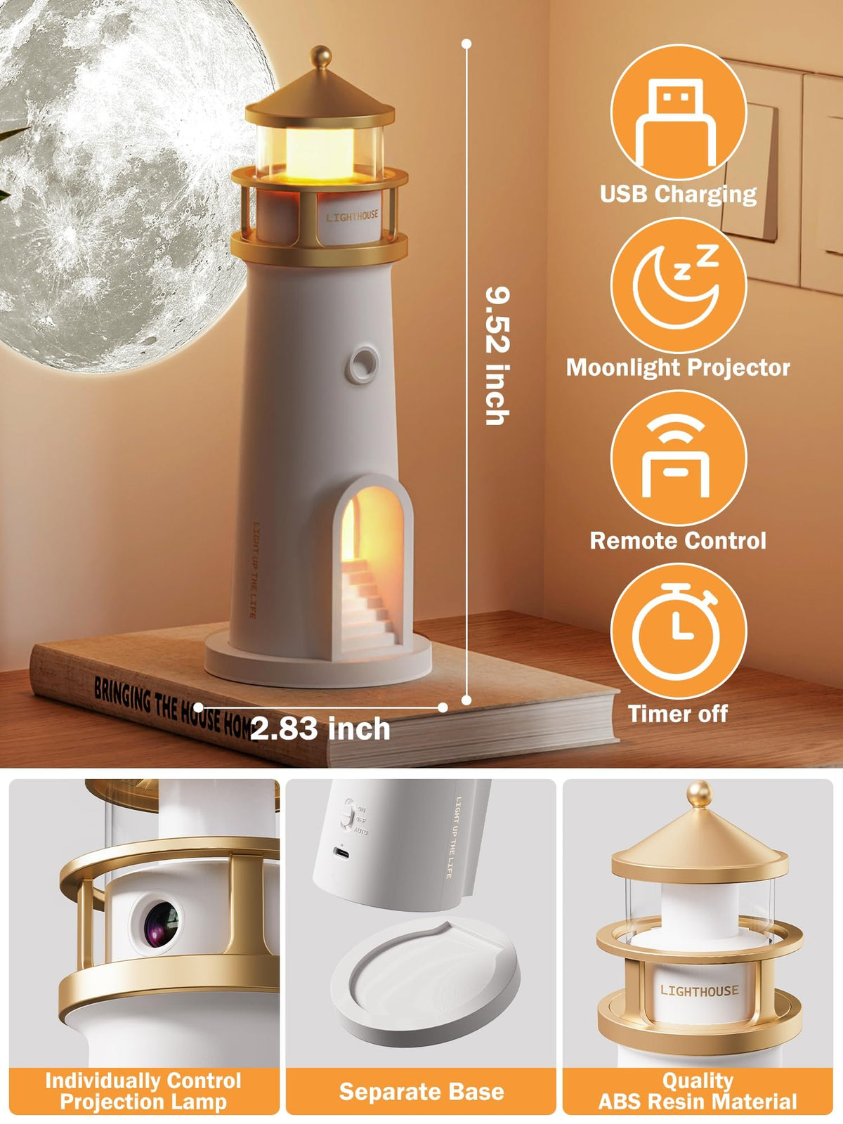 🎁2026 New Year Hot Sale: Save 50%  -Moonlight Lighthouse Night Light