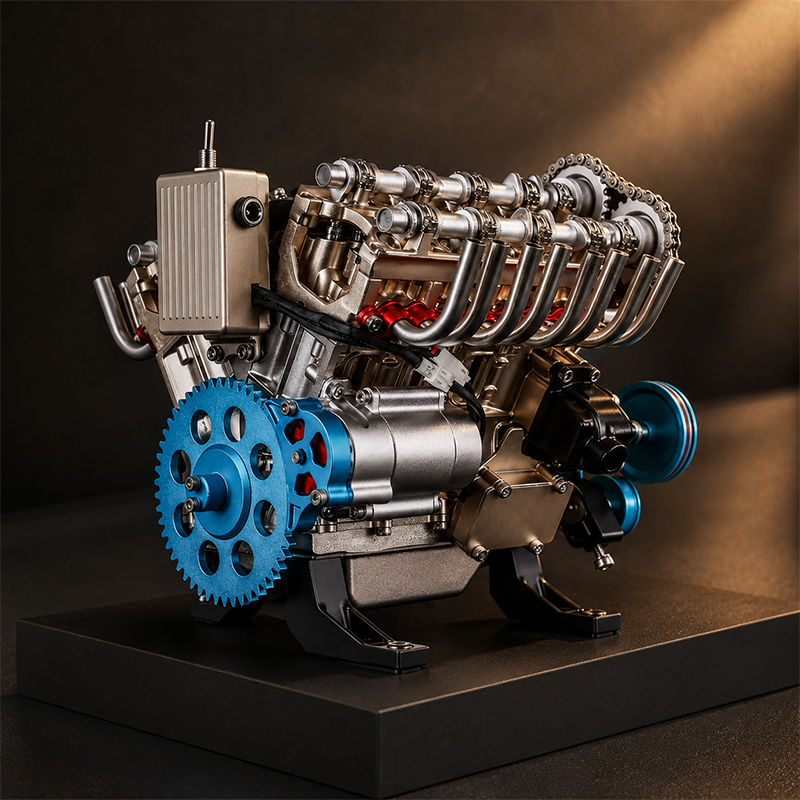 🏎️The Ultimate Desktop Masterpiece: Miniature V8 Small-Block Static Model Kit🛠️
