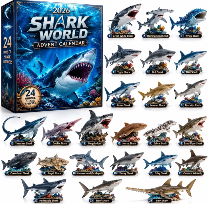 🔥50% Off Today Only-🦈 2026 Shark World Advent Calendar
