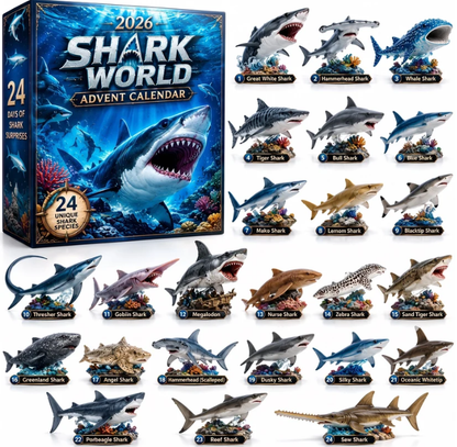 🔥50% Off Today Only-🦈 2026 Shark World Advent Calendar